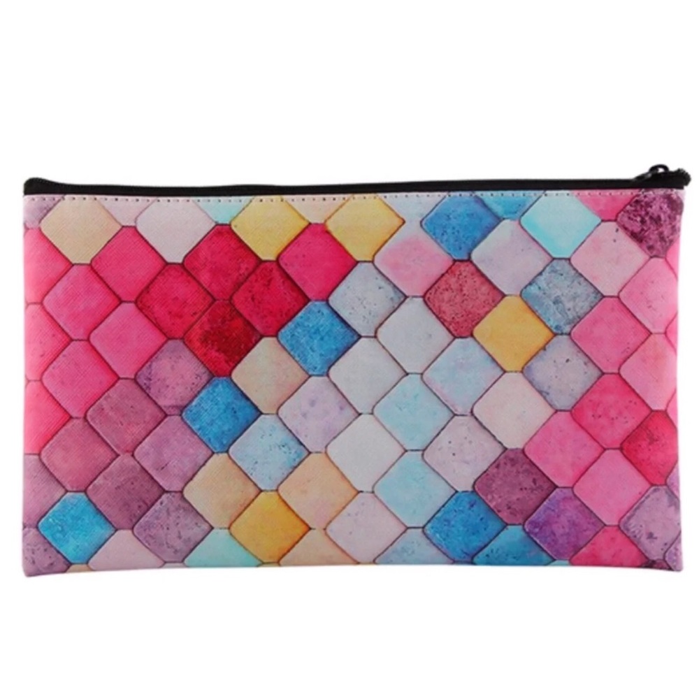 10 Piece Metallic Rainbow Makeup Brush Set w/ Bag - Picture 8 of 8